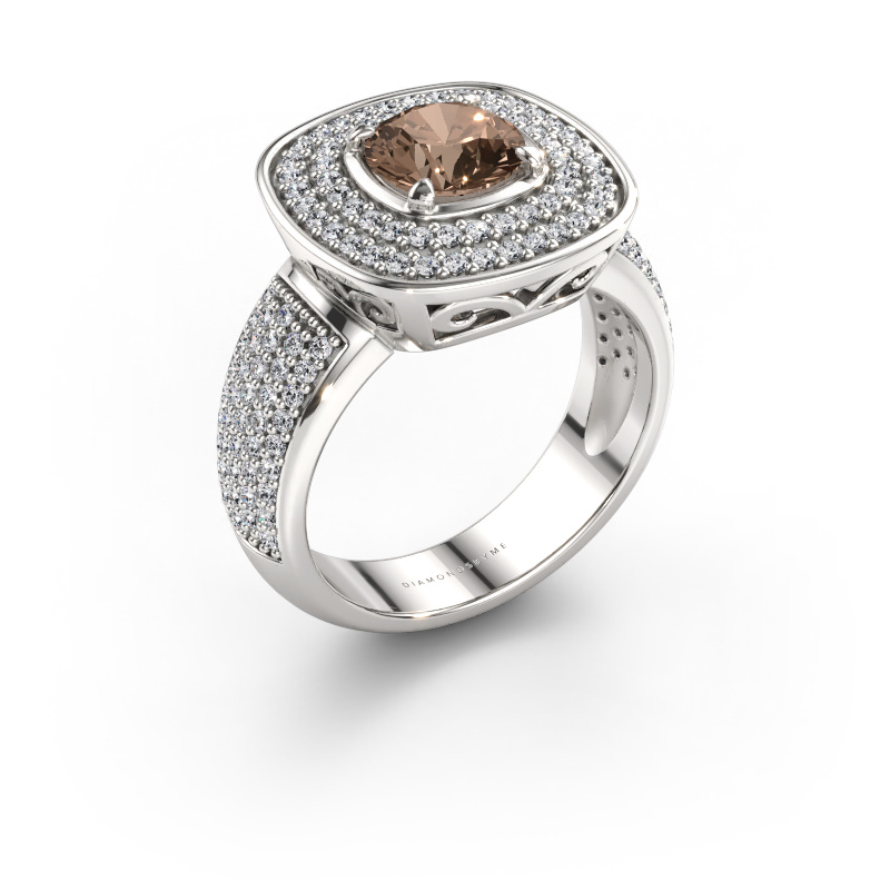 Bild av Ring Eliana 585 vitt guld Brun diamant 1.54 crt