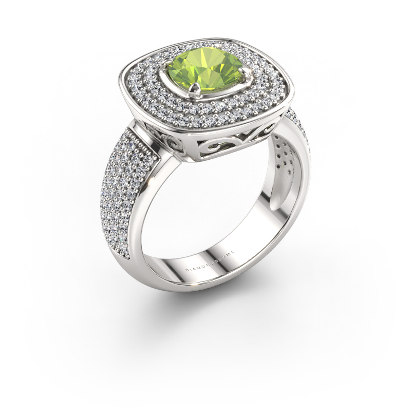 Bild von Ring Eliana 585 Weißgold Peridot 6 mm