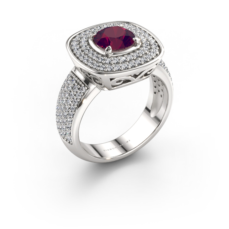 Bild av Ring Eliana 585 vitt guld Rodolit 6 mm