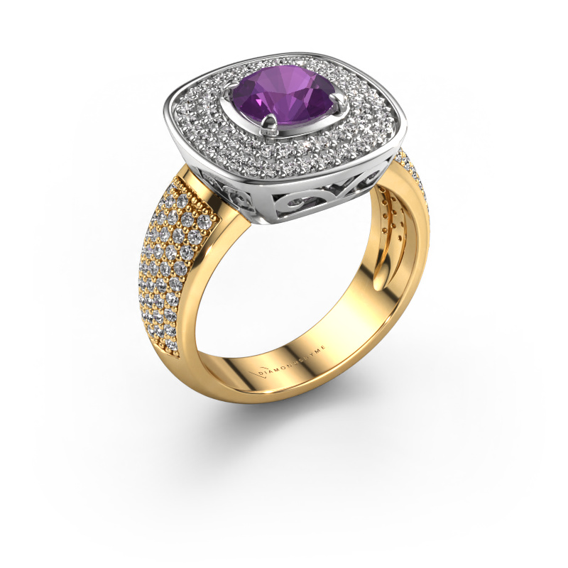 Image of Ring Eliana 585 white gold Amethyst 6 mm