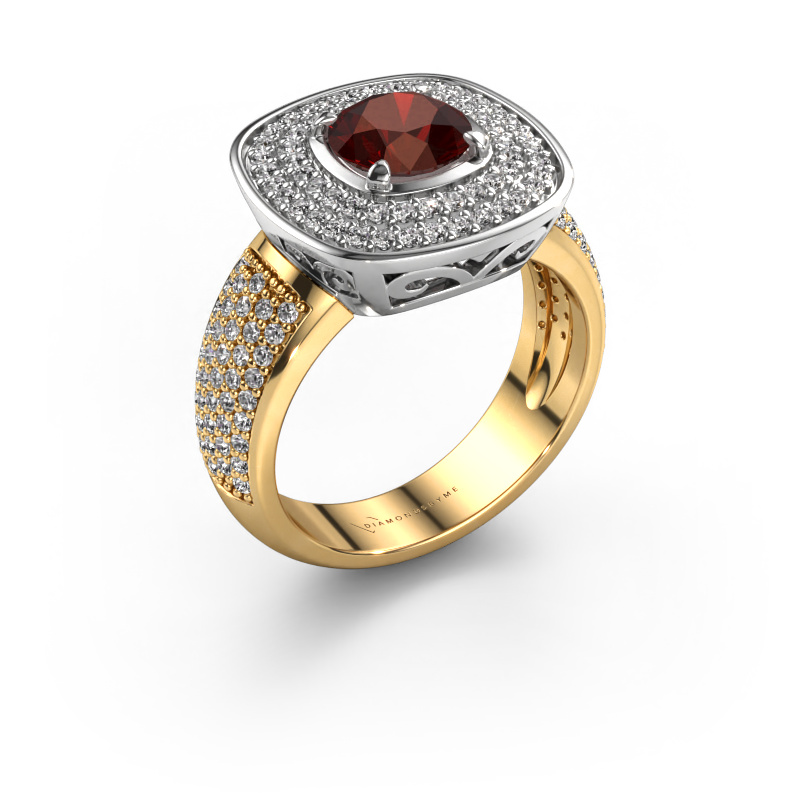 Image of Ring Eliana 585 white gold Garnet 6 mm