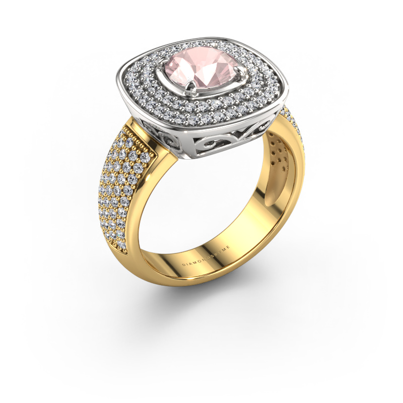 Image of Ring Eliana 585 white gold Morganite champagne 6 mm