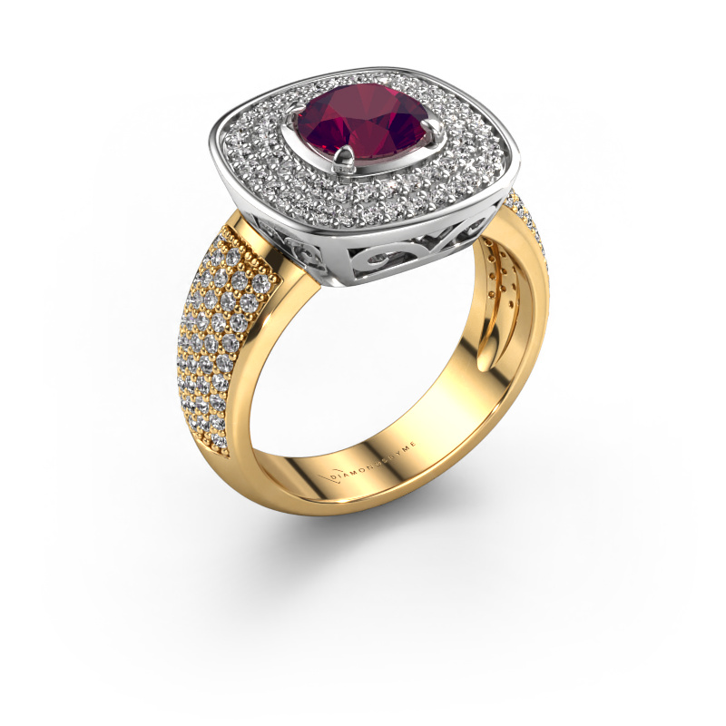 Image of Ring Eliana 585 white gold Rhodolite 6 mm