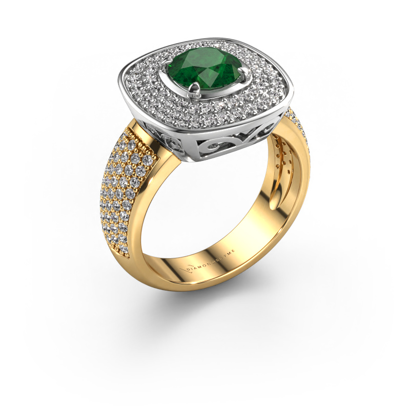Image of Ring Eliana 585 white gold Emerald 6 mm