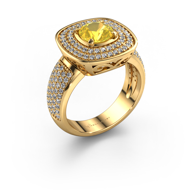 Image of Ring Eliana 585 gold Yellow sapphire 6 mm