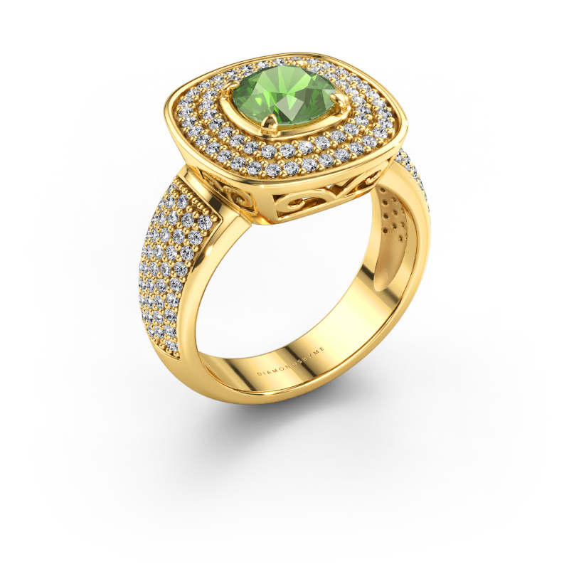 Bild von Ring Eliana 585 Gold Turmalin grün 6 mm