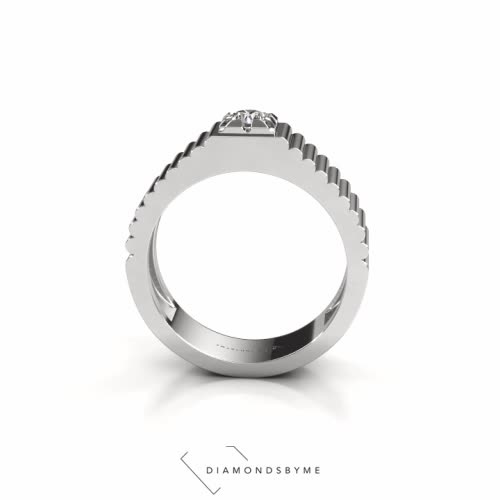 Image of Pinky ring Elias 925 silver Diamond 0.25 crt