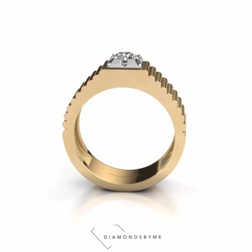 Image of Pinky ring Elias 585 rose gold Black diamond 0.60 crt