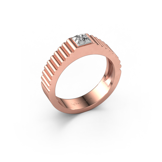 Image of Pinky ring Elias 585 rose gold Diamond 0.10 crt