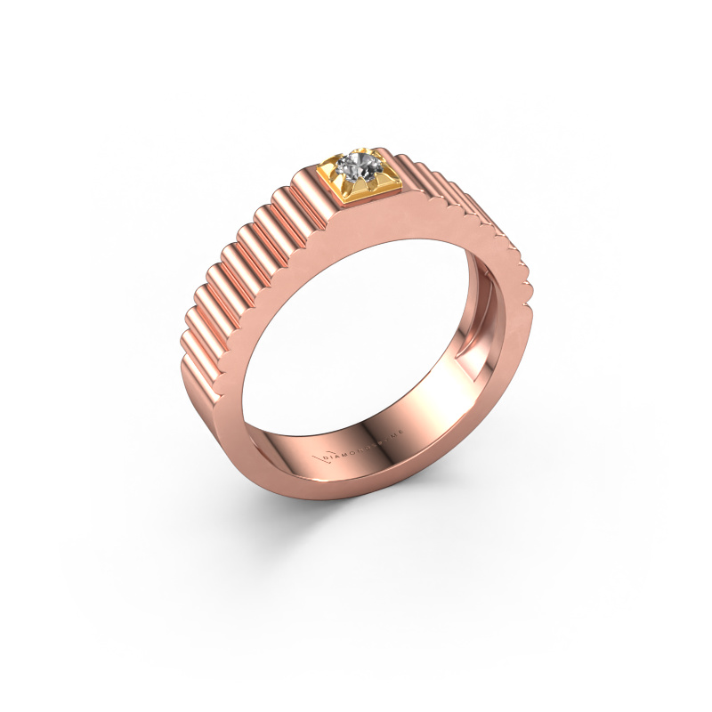 Bild von Pinky Ring Elias 585 Roségold Diamant 0.10 crt
