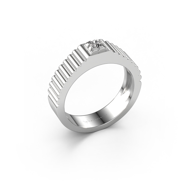 Image of Pinky ring Elias 585 white gold Diamond 0.10 crt