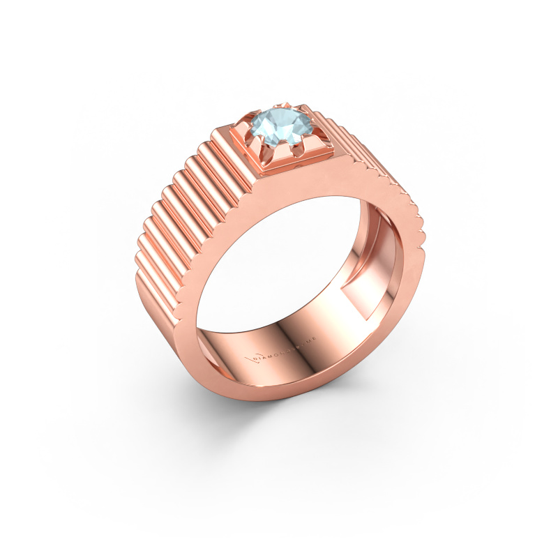 Immagine di Anello da mignolo Elias 585 oro rosa Acquamarina 5 mm