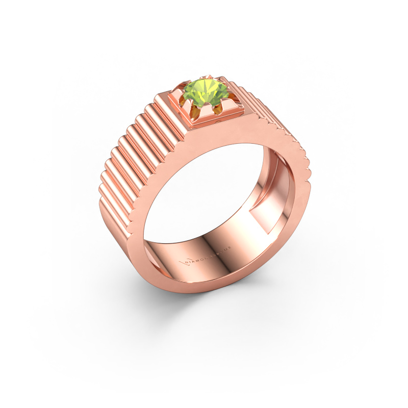 Bild von Pinky Ring Elias 585 Roségold Peridot 5 mm