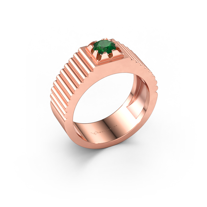 Bild av Lillfingerring Elias 585 roséguld Smaragd 5 mm
