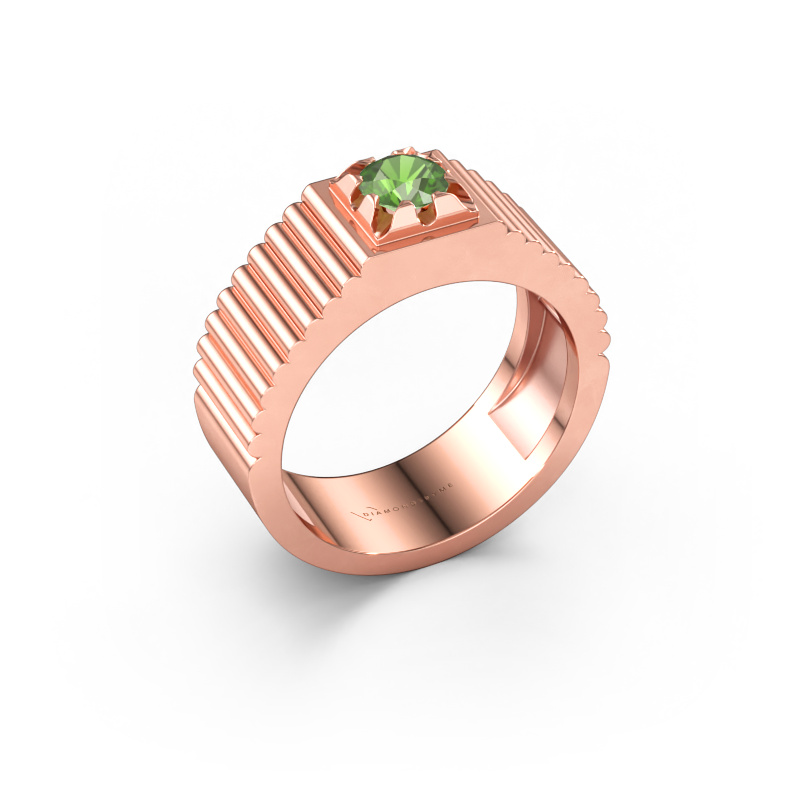 Immagine di Anello da mignolo Elias 585 oro rosa Tormalina verde 5 mm