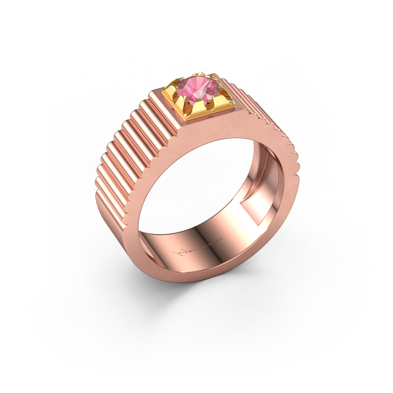 Image of Pinky ring Elias 585 rose gold Tourmaline pink 5 mm