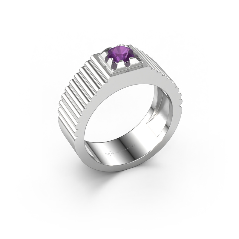 Image of Pinky ring Elias 950 platinum Amethyst 5 mm