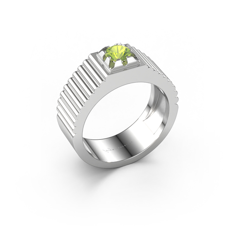 Bild von Pinky Ring Elias 950 Platin Peridot 5 mm