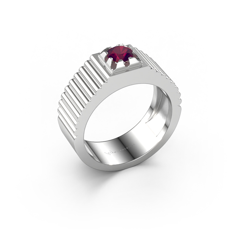 Bild von Pinky Ring Elias 950 Platin Rhodolit 5 mm