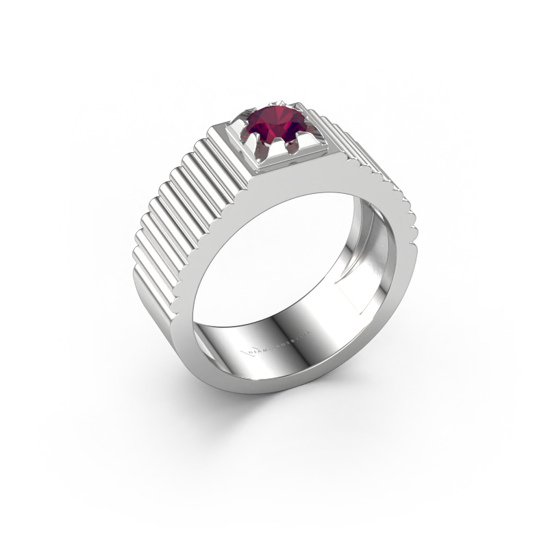 Image of Pinky ring Elias 925 silver Rhodolite 5 mm