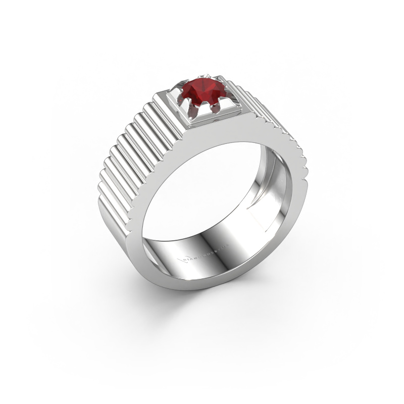Image of Pinky ring Elias 950 platinum Ruby 5 mm