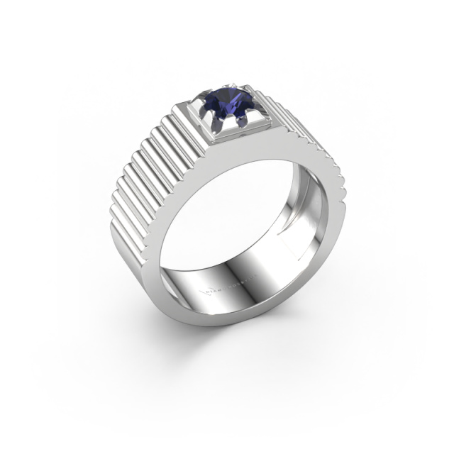 Image of Pinky ring Elias 950 platinum Sapphire 5 mm