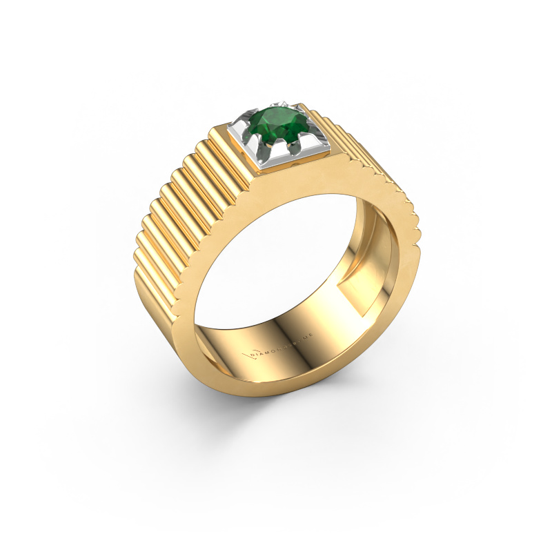 Image of Pinky ring Elias 585 gold Emerald 5 mm
