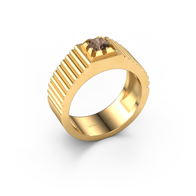 Bild von Pinky Ring Elias 585 Gold Braun Diamant 0.50 crt