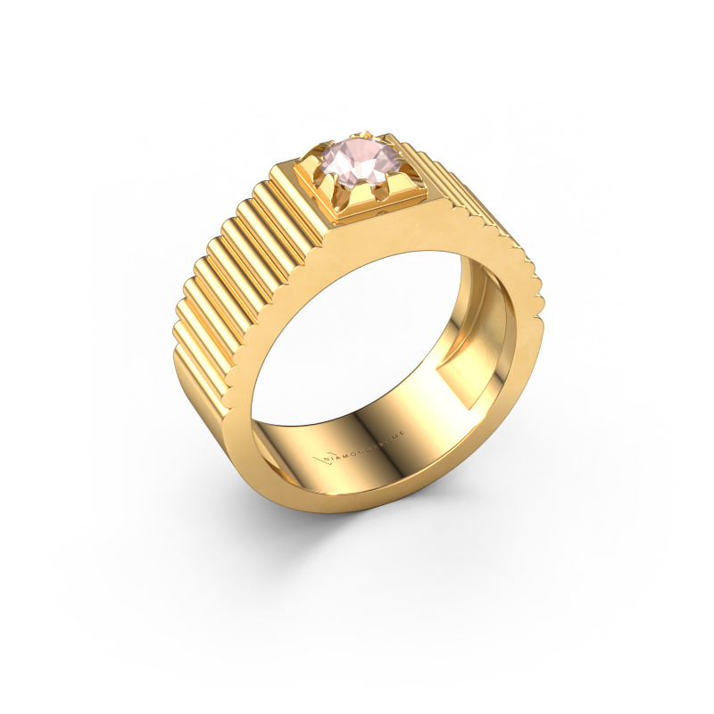 Bild von Pinky Ring Elias 585 Gold Morganit Champagner 5 mm