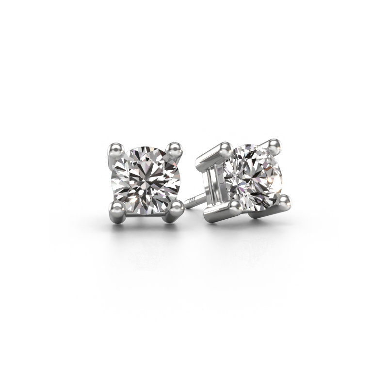 Image of Stud earrings Eline 950 platinum Diamond 2.00 crt