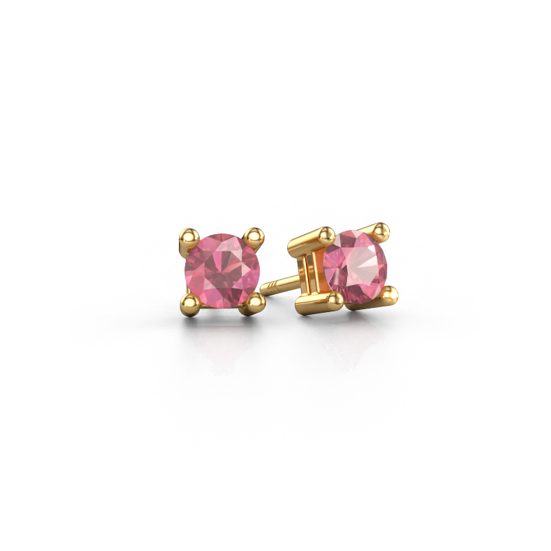 Bild von Ohrsteckers Eline 585 Gold Turmalin rosa 5 mm