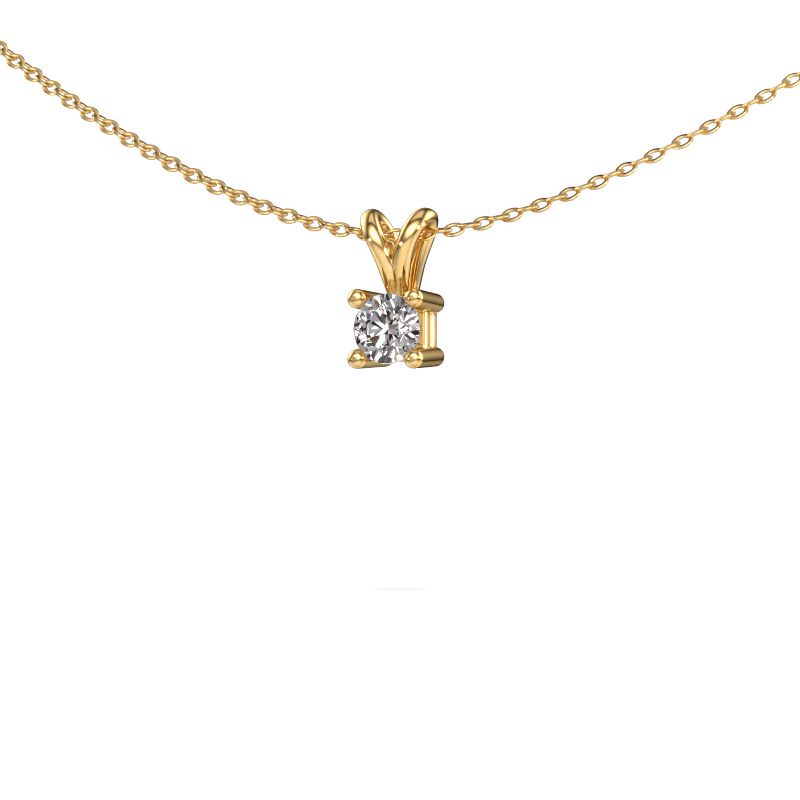 Image of Necklace Eline 585 gold Diamond 0.20 crt