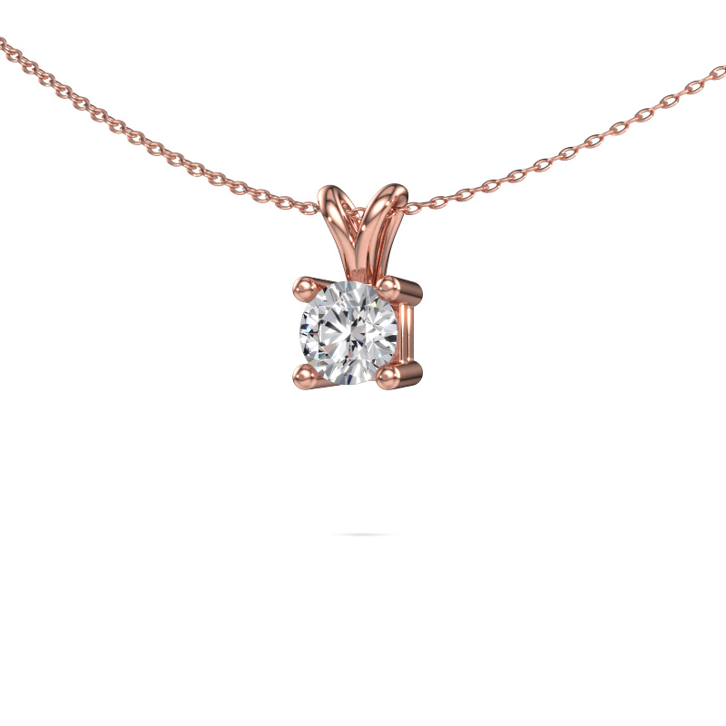 Image of Necklace Eline 585 rose gold Diamond 1.00 crt