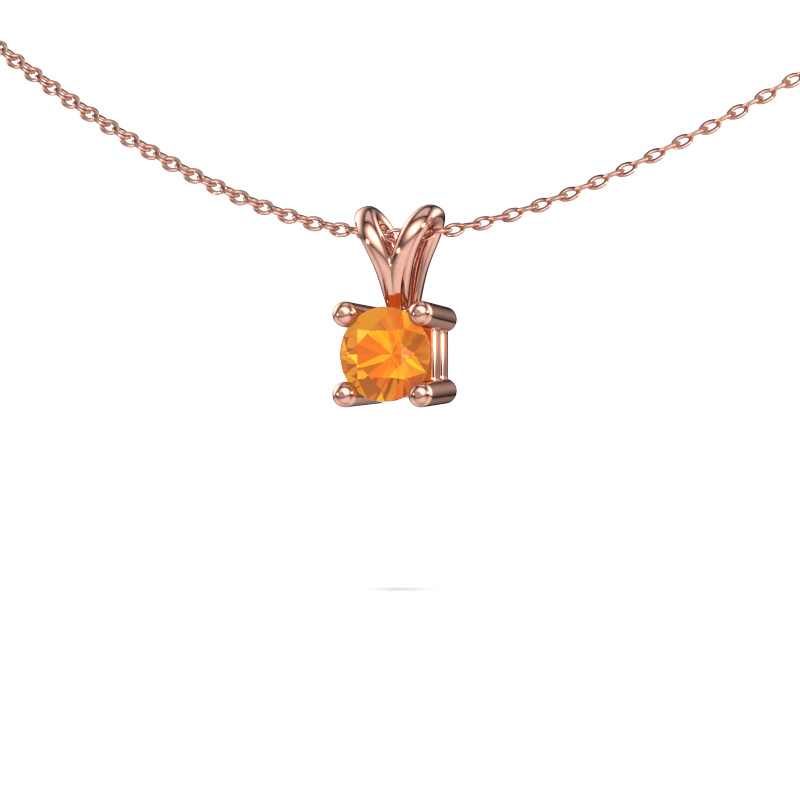 Image of Necklace Eline 585 rose gold Citrin 5 mm