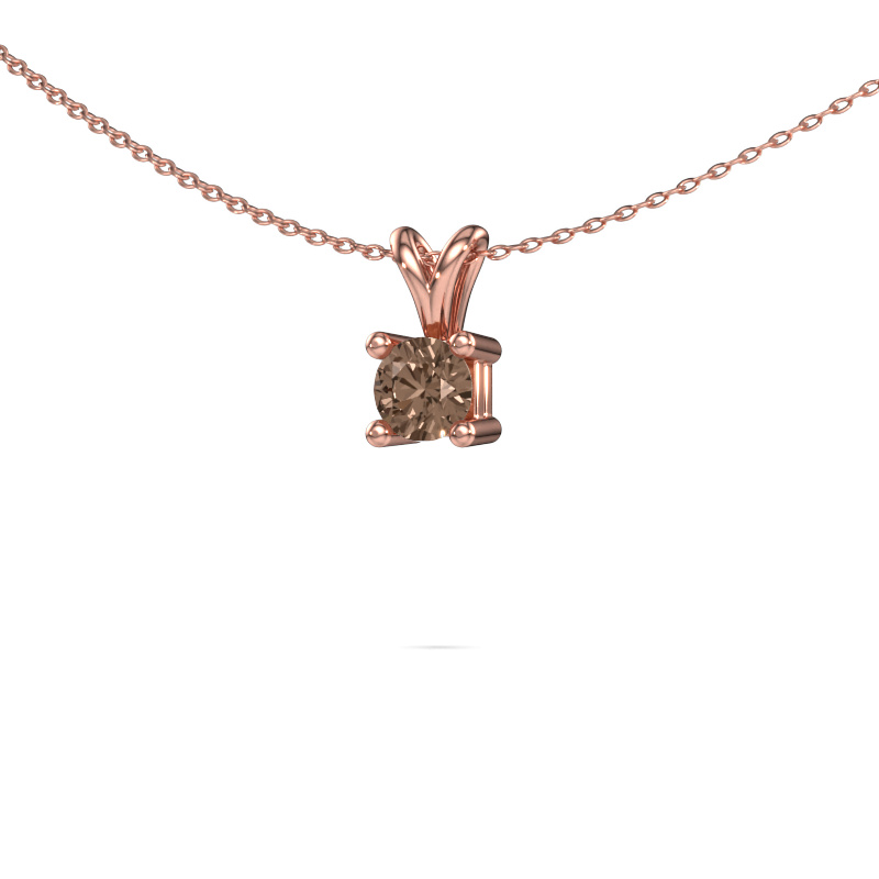 Afbeelding van Ketting Eline 585 rosé goud Bruine diamant 0.50 crt