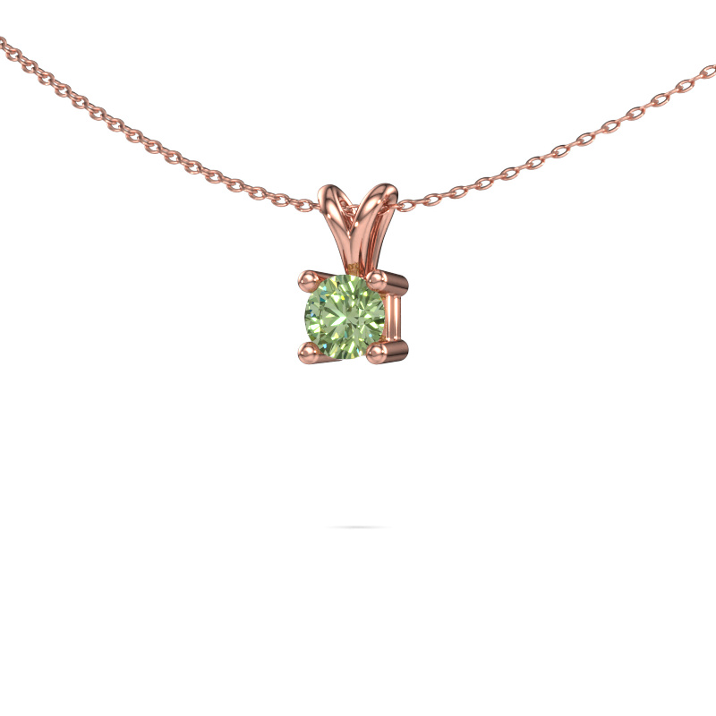 Bild von Kette Eline 585 Roségold Grüner Labor-Diamant 5 mm