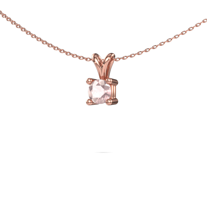 Image of Necklace Eline 585 rose gold Morganite champagne 5 mm