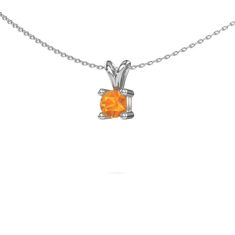 Image of Necklace Eline 950 platinum Citrin 5 mm