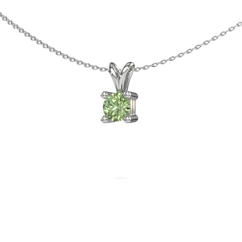 Bild von Kette Eline 950 Platin Grüner Labor-Diamant 5 mm