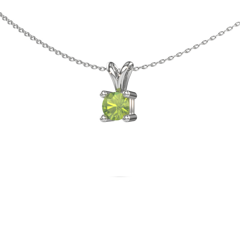 Bild von Kette Eline 585 Weißgold Peridot 5 mm