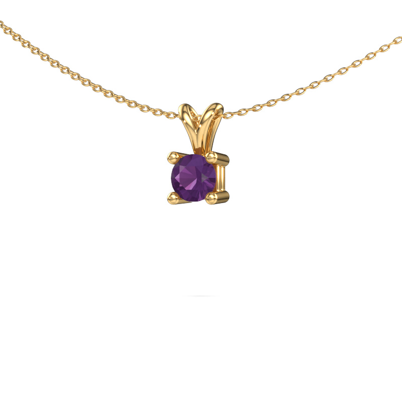 Image of Necklace Eline 585 gold Amethyst 5 mm