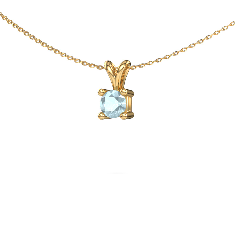 Image of Necklace Eline 585 gold Aquamarine 5 mm