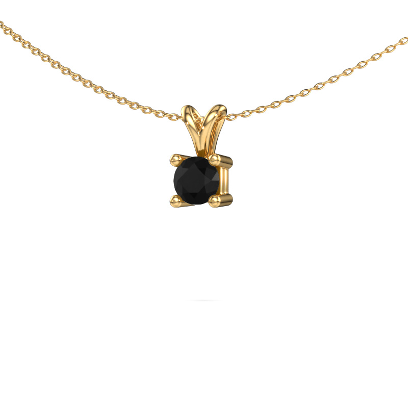 Image of Necklace Eline 585 gold Black diamond 0.60 crt