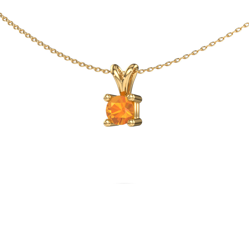 Image of Necklace Eline 585 gold Citrin 5 mm