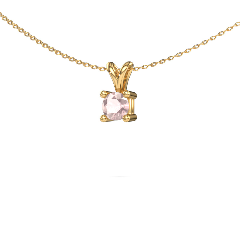 Image of Necklace Eline 585 gold Morganite champagne 5 mm