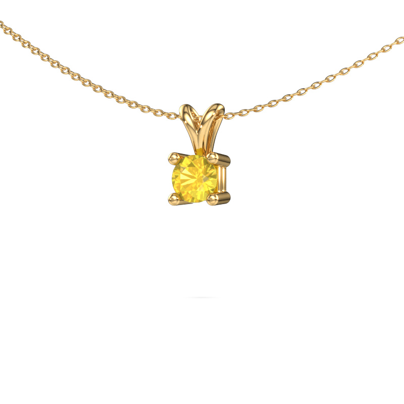 Image of Necklace Eline 585 gold Yellow sapphire 5 mm