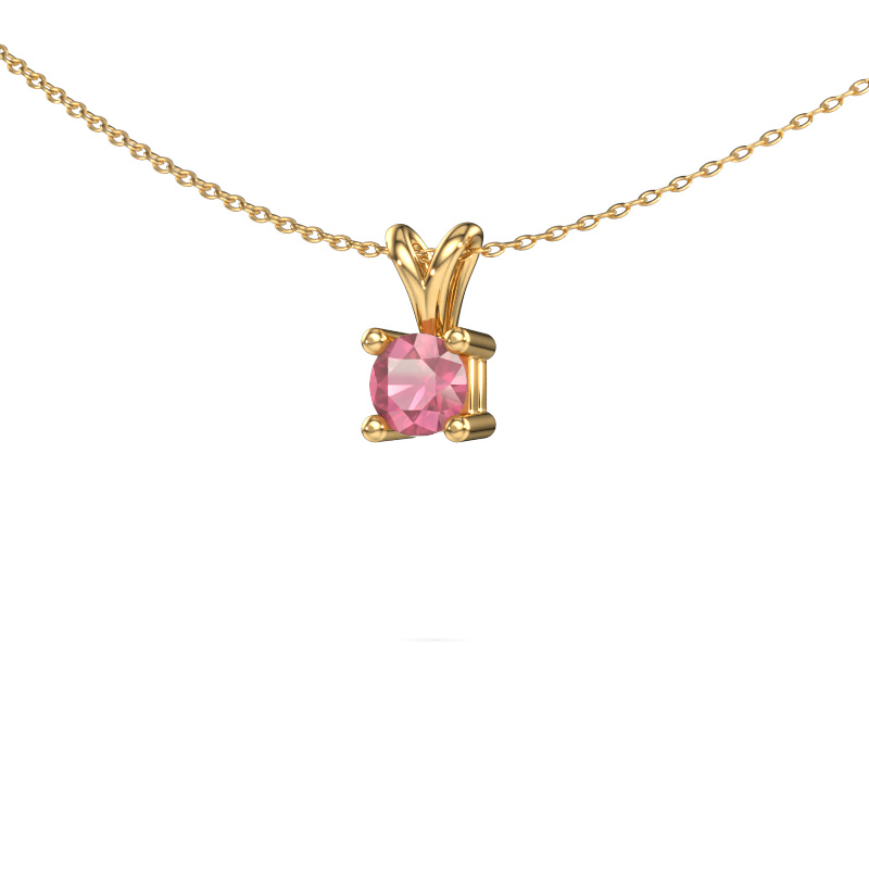 Image of Necklace Eline 585 gold Tourmaline pink 5 mm