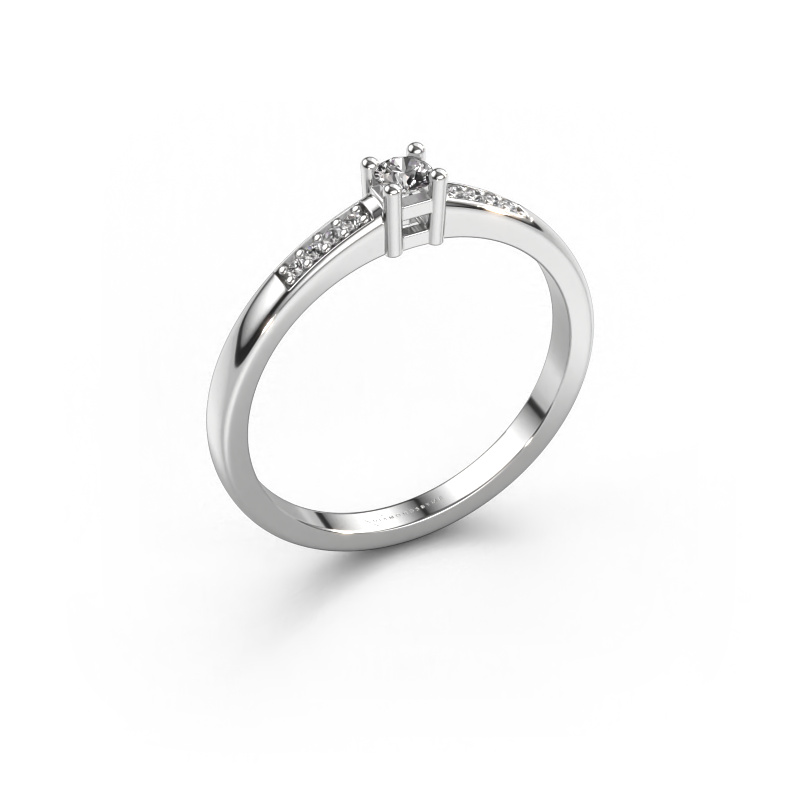 Image of Engagement ring Eline 2 585 white gold Diamond 0.095 crt