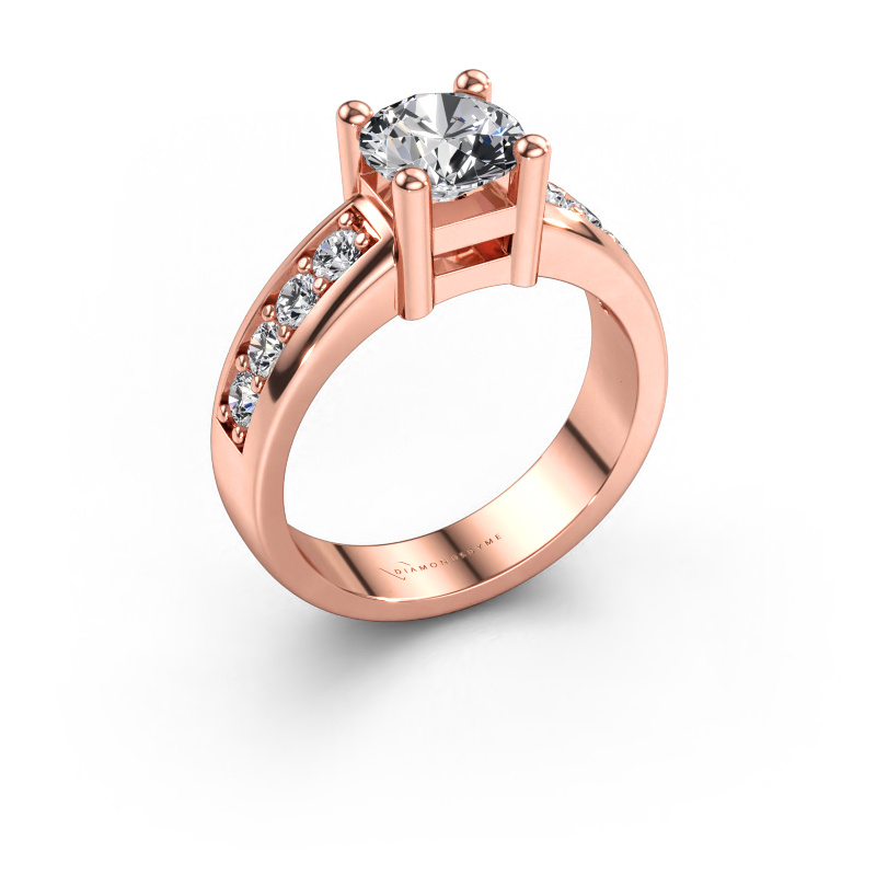 Immagine di Anello di fidanzamento Eline 2 585 oro rosa Diamante 1.44 crt