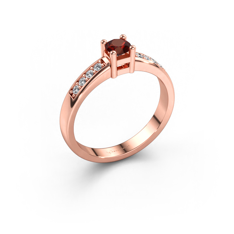 Bild av Förlovningsring Eline 2 585 roséguld Granat 3.7 mm